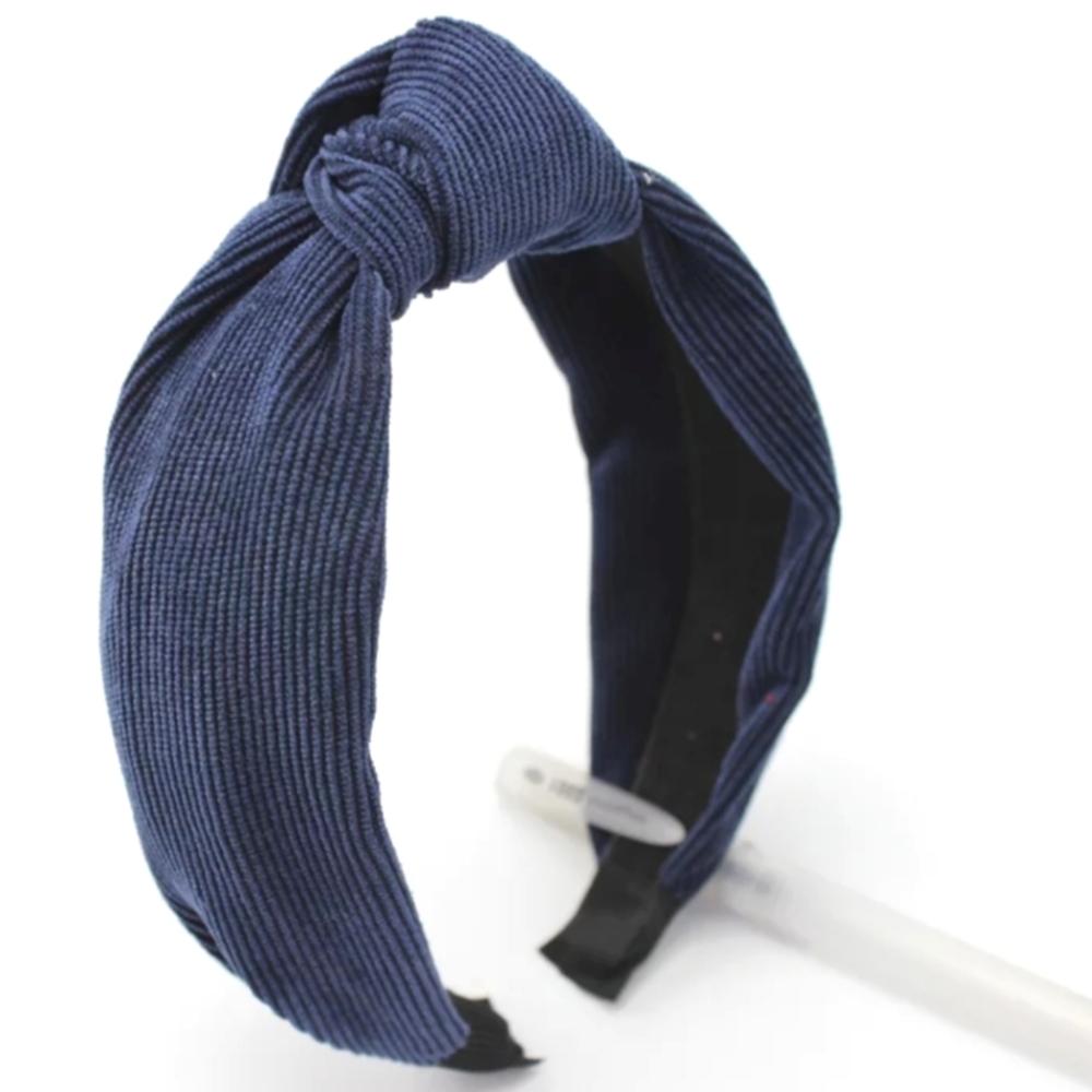 Candice Corduroy Headband - Navy